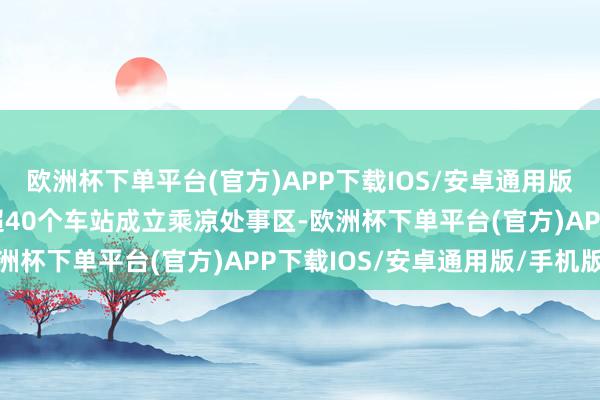 欧洲杯下单平台(官方)APP下载IOS/安卓通用版/手机版成齐地铁已有超40个车站成立乘凉处事区-欧洲杯下单平台(官方)APP下载IOS/安卓通用版/手机版